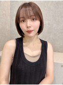 イメチェン/似合わせカット/フルバング/レッドブラウン/新宿