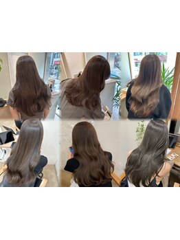 赤みを抑えたベージュカラー◎お客様一人一人の髪型やライフスタイルに合わせて自分に似合うカラーに♪