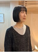 ばっさりとボブヘア