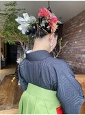 【macana指名】ヘアセット カチモリ タイト 生花ヘア