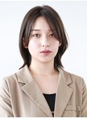 ミディアム・ボブ/絶壁解消/前髪あり/30代/40代/50代