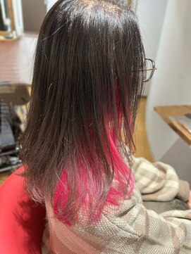 ヘアラボウィッシュ(hair labo Wish) チェリーピンクのインナーカラー