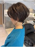 大人ショートボブショートカットマッシュショート透明感カラー