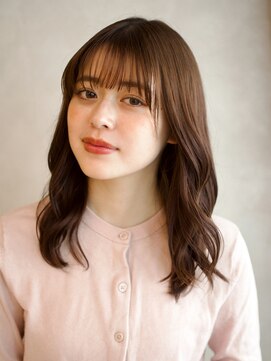 ガーデンヨコハマエスト(GARDEN YOKOHAMA est) デジタルパーマ　チェリーブラウン　ミディアム　似合わせカット