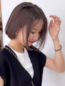 ケアウメダ(CARE UMEDA)の写真/《CAREカット￥4,400★》韓国風ショートへア”タンバルモリボブ”は韓国ヘア特化サロン<CAREUMEDA>にお任せ