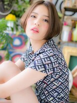 カバーヘア ブリス 川口(COVER HAIR bliss)&nbsp;前下がりボブかきあげバングセンターパートc720代30代40代