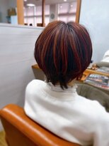 ヘアーブランドジン ティアラ(HAIR BRAND Jin Tiara)&nbsp;ショートウルフ×白髪ぼかしハイライト【松山美容室】