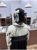 卒業式◎華やかリボンヘアセット×ハーフアップ