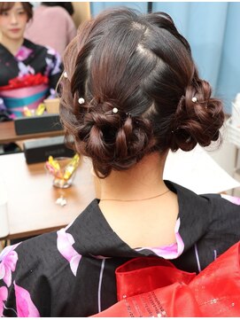 ヘアメイク/着付け/撮影専門店　BlueDaisy ツインお団子/こだわりヘアセット
