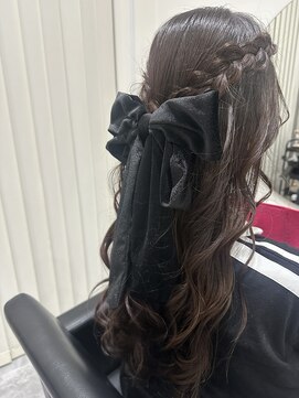タグ(Tag) hairset × ハーフアップ