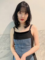 アクシス 栄店(`AXIS)&nbsp;馬渕ミルクティーブロンド/ダークブルー/デジタルパーマ/栄
