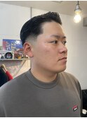 メンズカットスキンフェードサイドパート七三分け