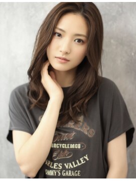 アース 菊名店(HAIR&MAKE EARTH) 前髪なし暗めブラウン透明感レイヤーカット20代30代