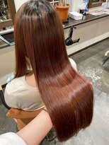 アズグロウヘアー(AS GROW HAIR) アプリコットオレンジうる艶ストレート・カシスブラウン