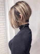 ラル 立川(lar)&nbsp;ハイライトショート_オリーブベージュレイヤーカット