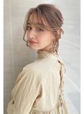 ミディアムでもドレスヘア簡単ラフアレンジ