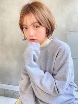 メーヴェ(Mowen) mowen 南堀江　ボブルフ×ホワイトグレージュ×くびれヘア