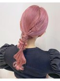 ピンクブリーチハイトーンカラー個性派アレンジタイトmaaya