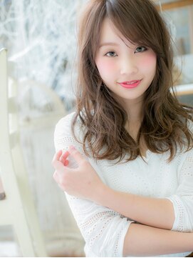 モッズヘア 上尾西口店(mod's hair) 斜めバングでこなれ感☆インナーカラーミディh2上尾20代30代40代