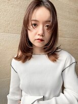 大人可愛い/ミディアム/レイヤー/20代30代40代/銀座