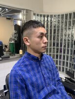 メリケンバーバーショップ フクオカ(MERICAN BARBERSHOP FUK)&nbsp;ハイライトマッシュパーマウルフアッシュブラック