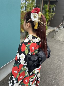 ヘアギャラリーリリカル(hair gallery Lyrical)の写真/結婚式のお呼ばれなど、特別な日を華やかに彩るヘアセットや着付けは【hair gallery Lyrical】にお任せ☆