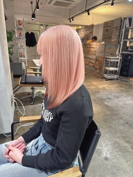 ザ オーダー(THE ORDER) ホワイトピンクケアブリーチダブルカラー裾カラーデザインカラー