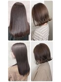 20代30代大人可愛い髪質改善グレージュストレートボブ透明感