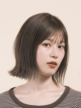 ガーデンヨコハマ(GARDEN YOKOHAMA) ボブ ホワイトグレージュ デジタルパーマ チェリーブラウン