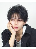 ツーブロックシースルーニュアンスセンターパート