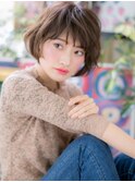 ミルクティーアッシュフェザーショートボブc6上尾20代30代40代