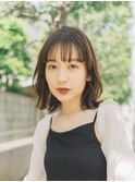 ボブ ミニボブ 切りっぱなし くびれボブ 小顔