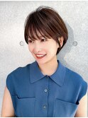 ショートヘア/前髪なしショート/ショート/30代40代50代/表参道