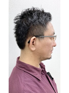 松本平太郎美容室 大宮店 メンズ×アップバング/30代40代50代60代