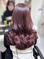 ランテルディ 渋谷(LANTERDIT)&nbsp;ワインレッド チェリーレッド 韓国ヘア ヨシンモリ ロング