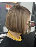 似合わせショート/フェザーショート/細めハイライト