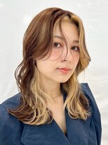 ラボヌールヘアーノーブル 新越谷店(La Bonheur hair noble)&nbsp;切りっぱなしボブエアリーロング美髪ピンクブラウン