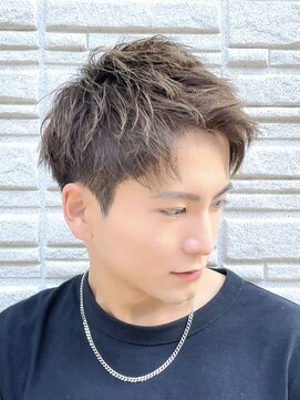 ハレ ヘアサロン(Hale hair salon) Haleブルーブラックニュアンスパーマスパイキーショートバーバー