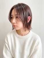 フープヘアー(HOOP.HAIR)&nbsp;ミニボブ/外ハネボブ/ぱっつんボブ/ベージュカラー