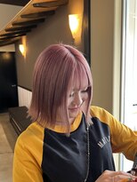 在り家 別邸(bettei) 《在り家 別邸》切りっぱなしボブ×ハイトーンピンクベージュ
