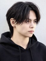 エイド 本店(aid)&nbsp;無造作センターパートウルフ中性メンズミディアム