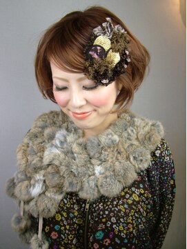 ヘアードレッサーズ ティース(Hair dressers T's) ローズ系カラー＋大きめカールでオシャレ髪