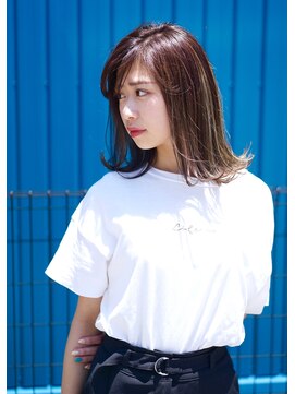 シーン(hair design SCENE) hair  design scene≪谷添担当≫ハイライトmix☆外ハネロブ☆