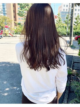 ブルー(BLUE) #BLUE 切りっぱなしロング イノアカラー