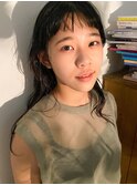 ロング　ウルフ　レイヤー　オン眉　眉上　ayamestyle