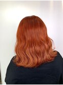 オレンジ　ヘアカラー　【池袋】