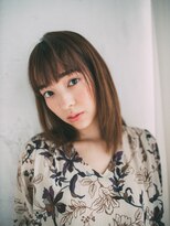 ディバイン ティエドゥール お花茶屋(divine tiedeur)&nbsp;ぱつっとギリ眉セミロングウルフ