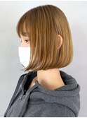 ライトアッシュ_ボブルフクールショートピンクベージュ_ba311091