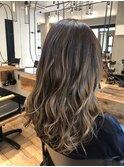 大人かわいい前髪セシルカットココアブラウンフリンジウェーブ
