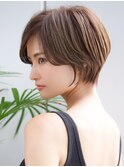 前髪なしショート ブラウンカラー AIN.表参道 小田恭平